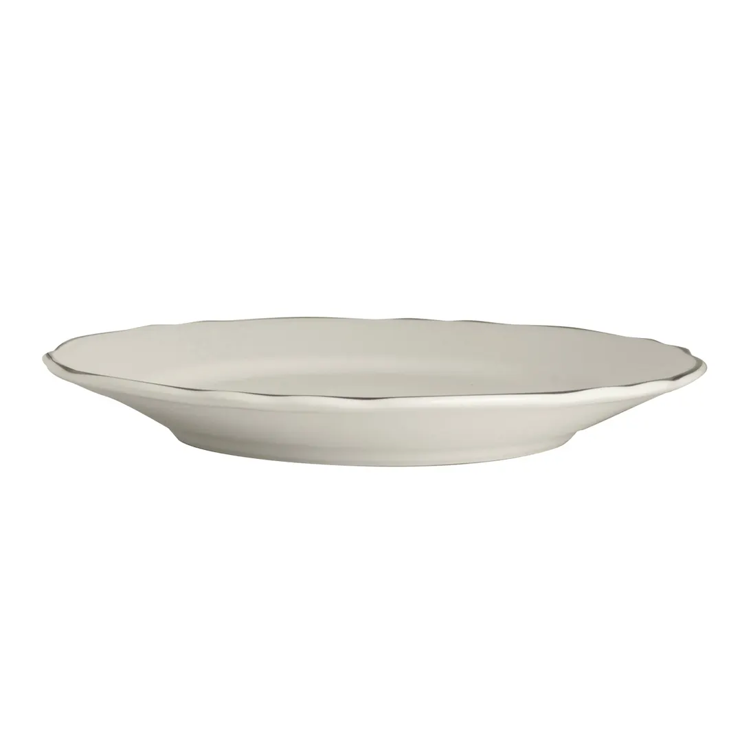 Steelite HL54263927 7.25" China Plate, Carolyn Slate Dishwasher/Oven Safe 500°F, Scalloped - 36/Case