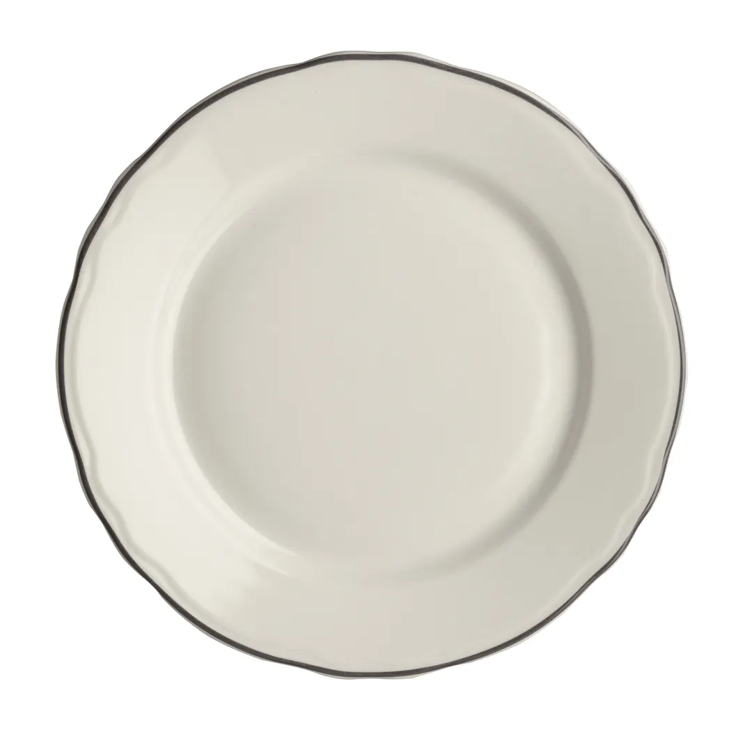 Steelite HL54263927 7.25" China Plate, Carolyn Slate Dishwasher/Oven Safe 500°F, Scalloped - 36/Case