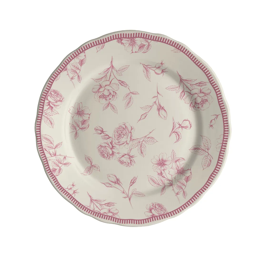 Steelite HL54863883 - 10.625" Round China Plate, Scalloped, Oven/Dishwasher Safe to 500°F - 1 Dozen