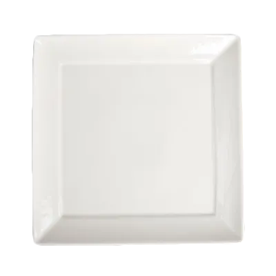 Steelite HL56100 - 12" Square China Plate, Rolled Edge, Undecorated - 1 Dozen
