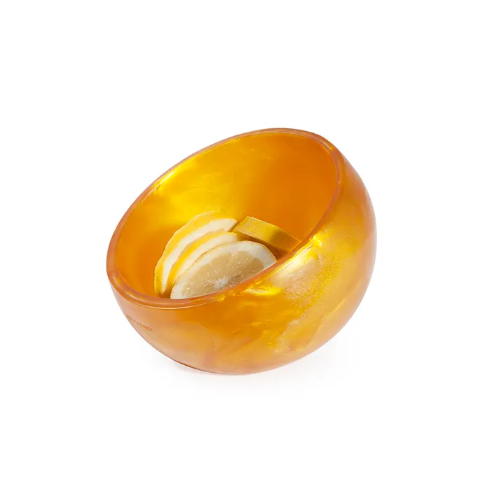 Steelite KMK1024TGP - 6.5" Dia x 4" H Resin Bowl, Tangerine Orange, Dishwasher Safe - 2/Case