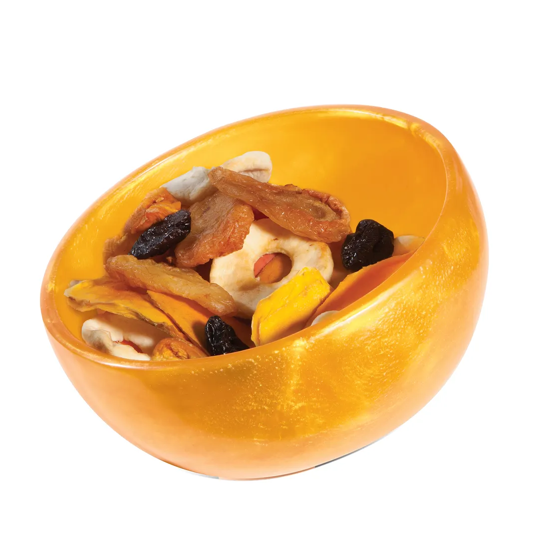 Steelite KMK1025TGP - 8" Dia x 6" H Resin Bowl, Pearl Orange, Dishwasher Safe - 2/Case