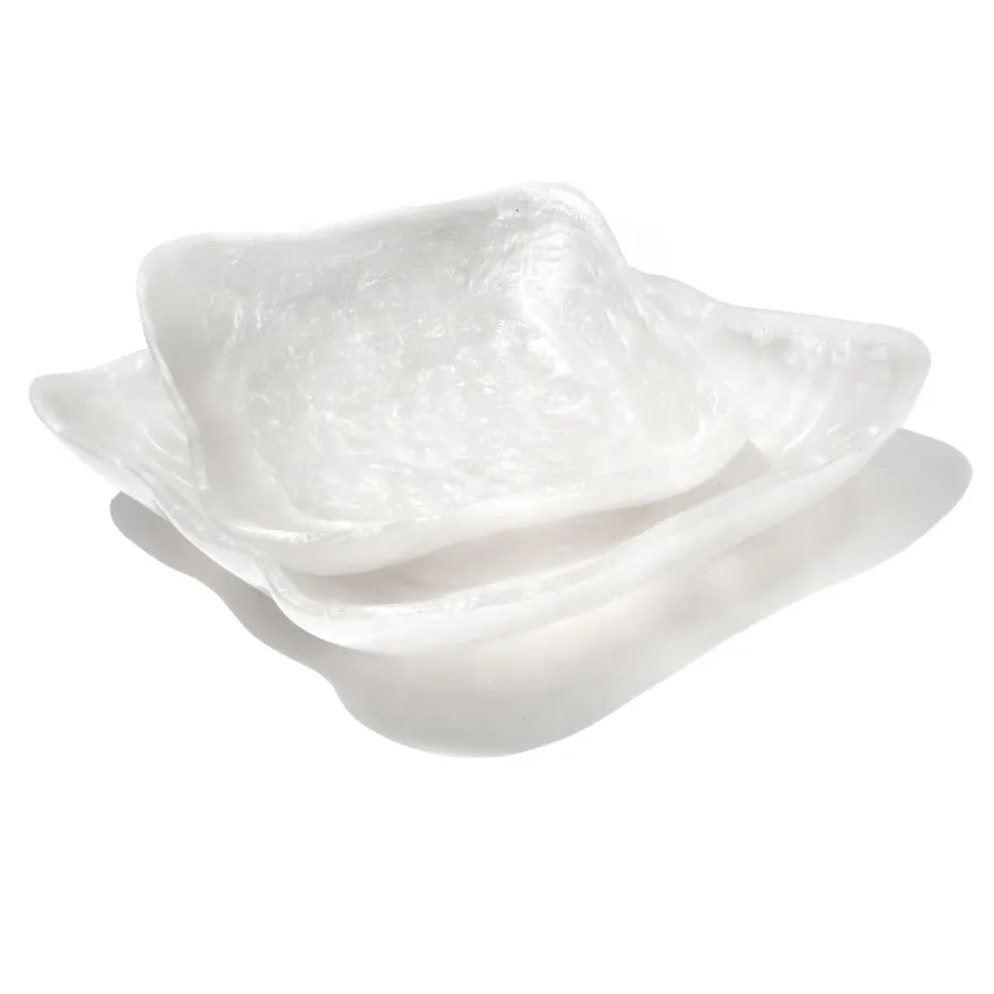 Steelite KMK1044SH Square Bowl, 14" x 14" x 3.5" White Resin, Dishwasher Safe, Break‑Resistant