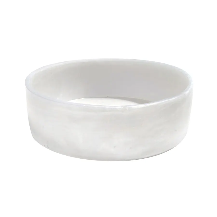 Steelite KMK2000SH - 16" Diameter x 5" Height Round White Resin Bowl, Dishwasher Safe