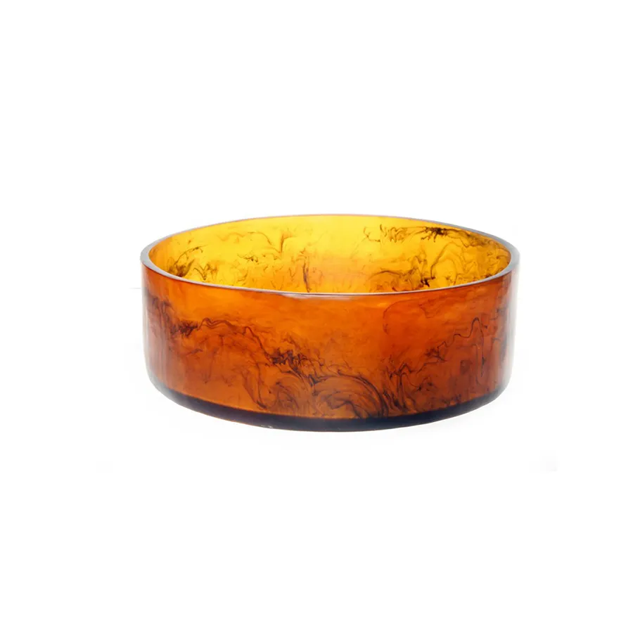 Steelite KMK2003TOR - 10" Dia x 4" H Round Resin Bowl, Brown Tortoise Finish, Dishwasher‑Safe