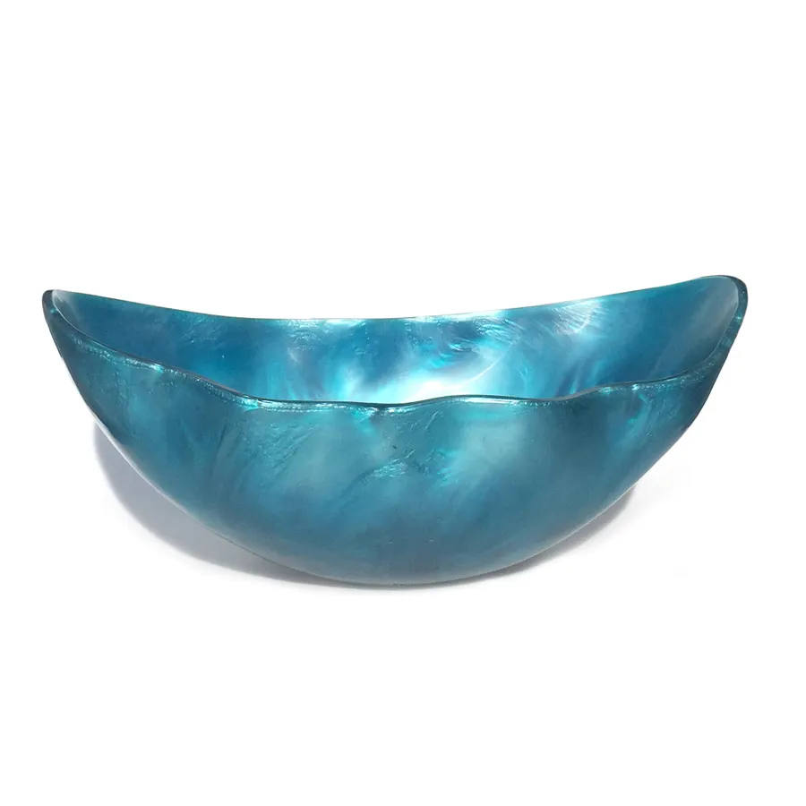 Steelite KMK2021MBP Oval Bowl, 19" L x 11½" W x 8" H, Blue Pearl Resin, Break‑Resistant