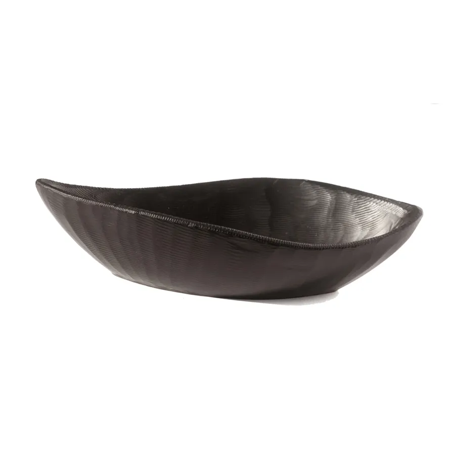 Steelite KMK2022ES - Oval Resin Bowl 9½" L x 4½" W x 2" H Black Dishwasher‑Safe Break‑Res - 2/Case
