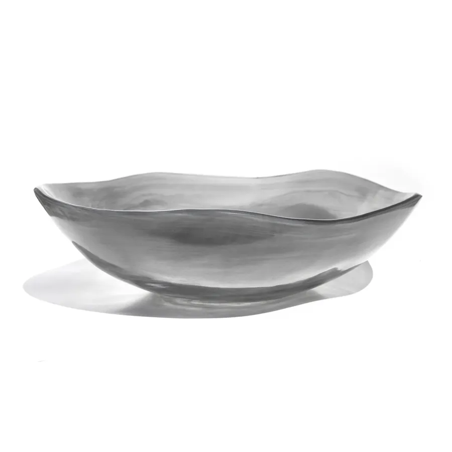 Steelite KMK2720GICE - 18" Diameter x 5" Height Resin Bowl, Grey Ice, Dishwasher Safe, Durable