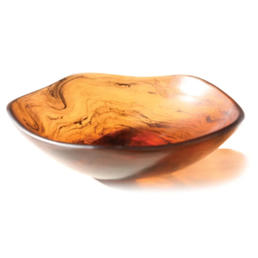 Steelite KMK2720TOR - Plastic Bowl, 18" Diameter, Brown Tortoise Resin, Dishwasher‑Safe