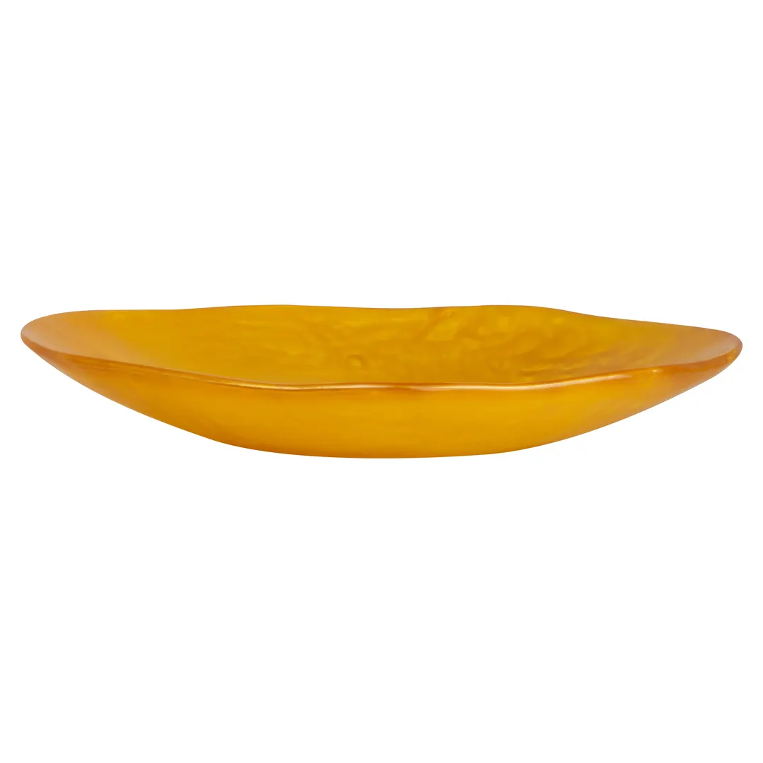 Steelite KMK2721TGP - Oval Bowl, 19" L x 15" W x 4" H, Tangerine Pearl Resin, Kenny Mack Wave