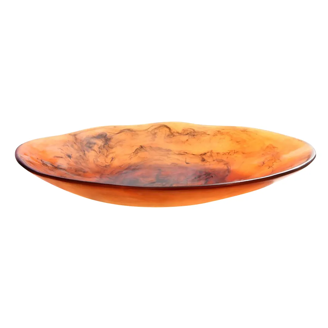 Steelite KMK2721TOR Plastic Bowl, Oval Brown Resin, 19" x 15" x 4", Tortoise, Kenny Mack Wave