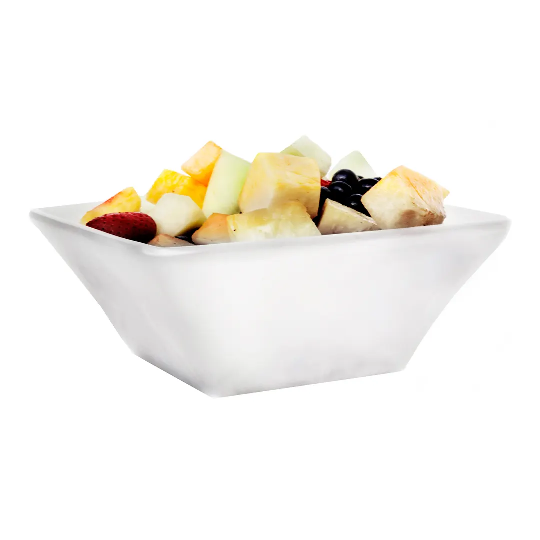 Steelite KMK2802SH Square Plastic Bowl, 10½" L x 10½" W x 4¼" H, White Resin, Dishwasher‑Safe