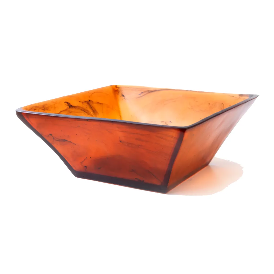 Steelite KMK2802TOR Plastic Bowl, 10½" L x 10½" W x 4¼" H, Brown Tortoise Resin, Dishwasher Safe
