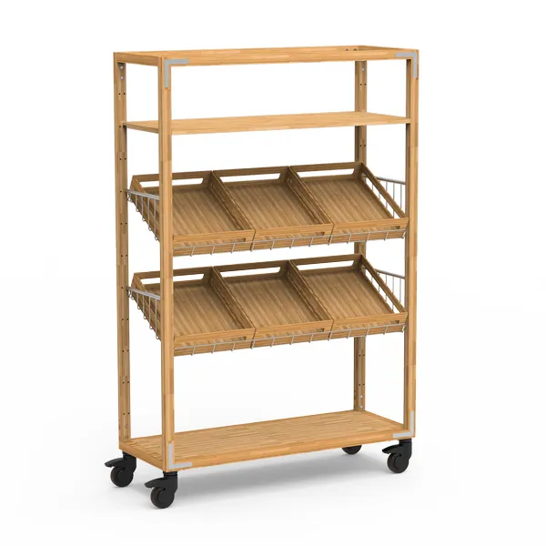 Steelite MGCCAN04NSXW Canvas Farm-To-Table Component, Brushed Steel Casters, Mogogo Canvas Finish