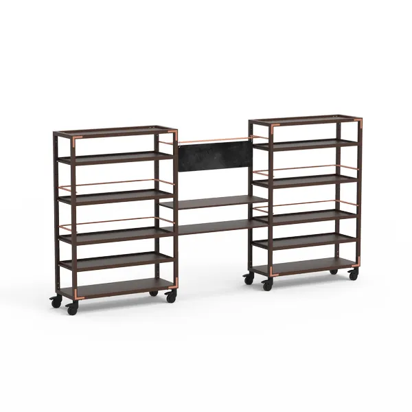 Steelite MGCCAN05DCXW Canvas Back Bar Unit, Brushed Copper Casters, Canvas Finish for Buffet Service