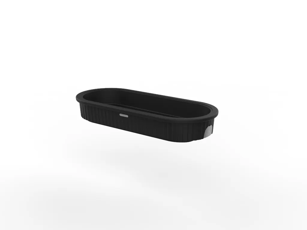Steelite MGSADDPL0901 Large Oval Drop‑In Ice Bin, Mixed Materials, Mogogo Design - 1/Case