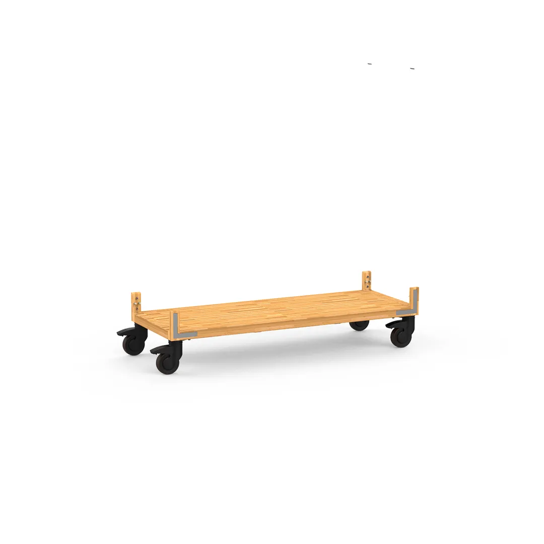 Steelite MGSCANSM0301 - 1X Base Frame With Casters, Natural Canvas Finish, Buffet Table Component