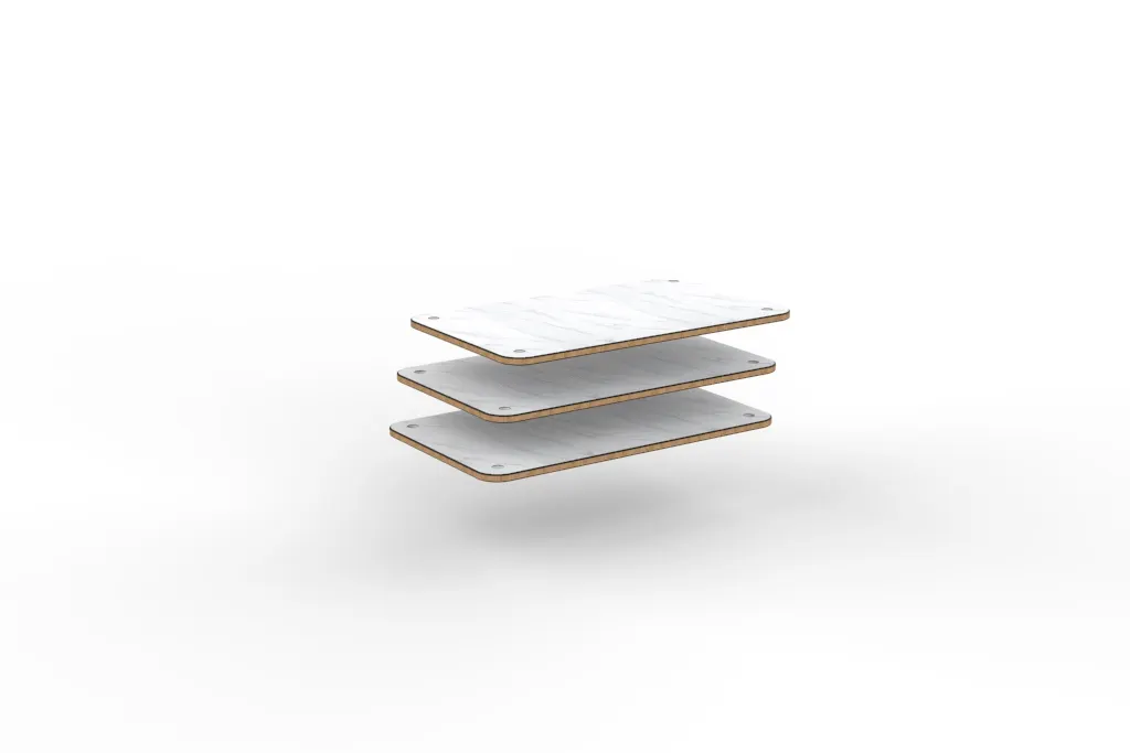 Steelite MGSSCMWC0101 - 3X BHP Panels for Rollin Service Cart, White Carrera Finish, Laminate
