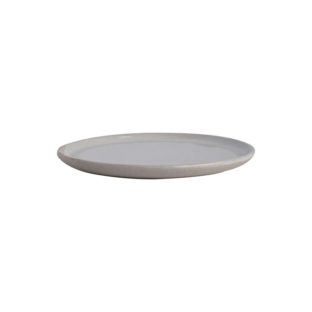 Steelite OG10013794 - 8" Round Stoneware Ceramic Plate in Gembrook White, 0.625" Height - 1 Dozen