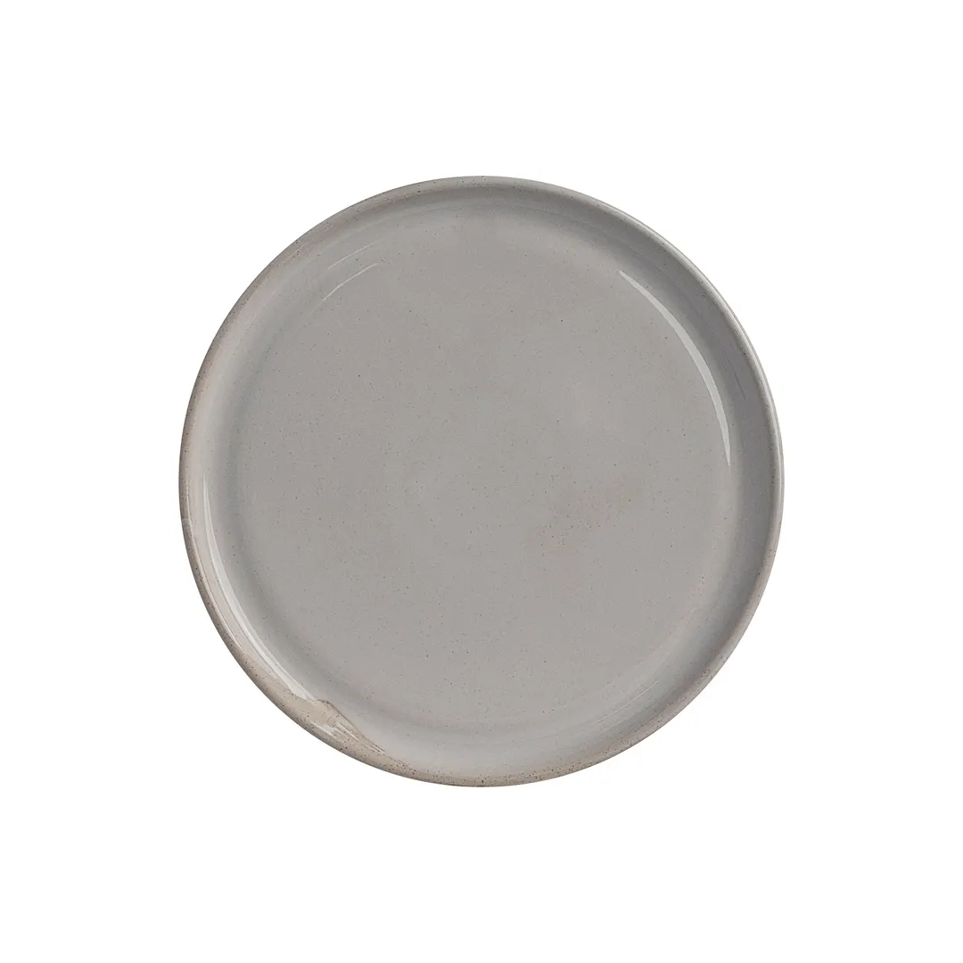 Steelite OG10013794 - 8" Round Stoneware Ceramic Plate in Gembrook White, 0.625" Height - 1 Dozen