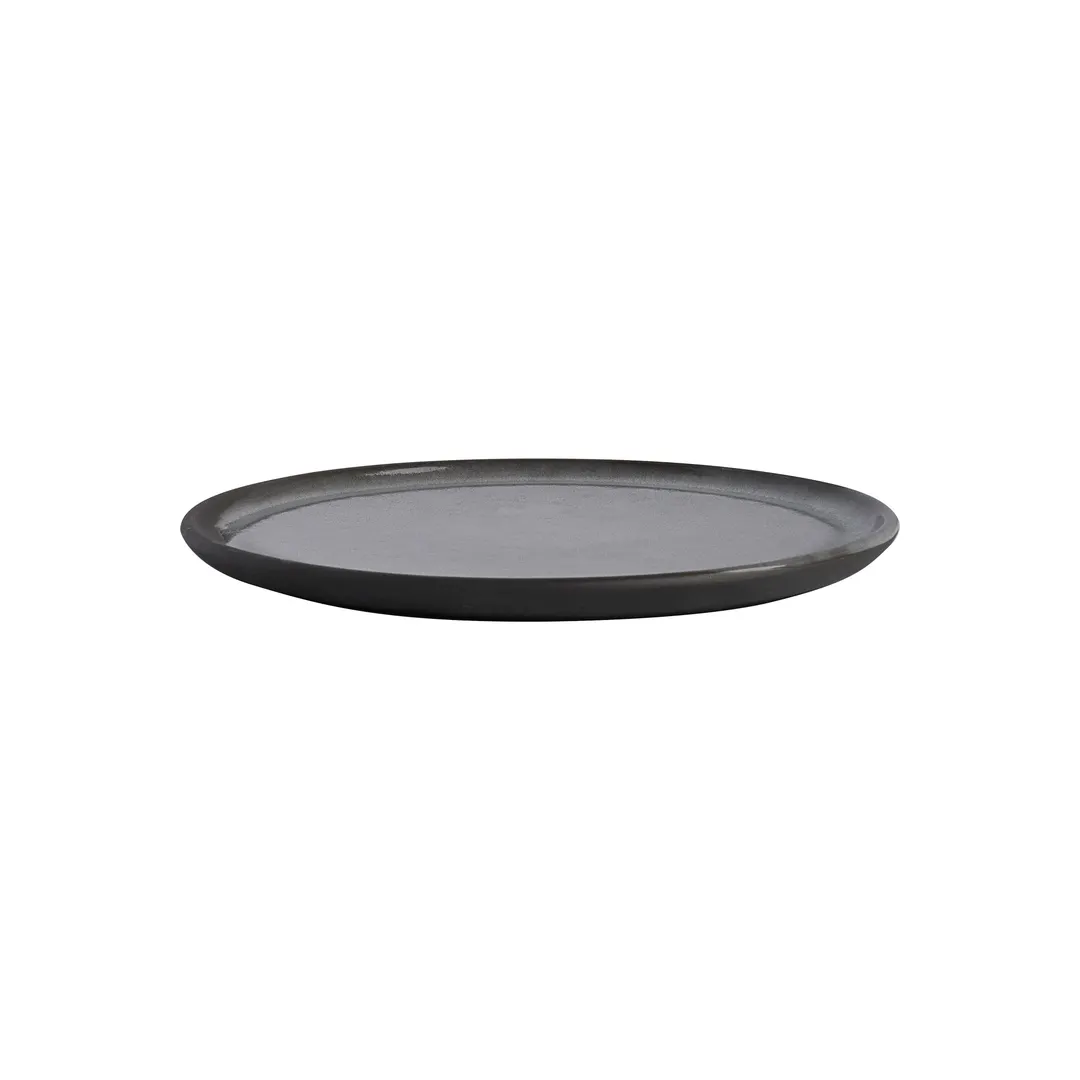 Steelite OG10113793 - Gembrook Gray Stoneware Round Plate 9 1/8" Dia x 0.625" H - 1 Dozen