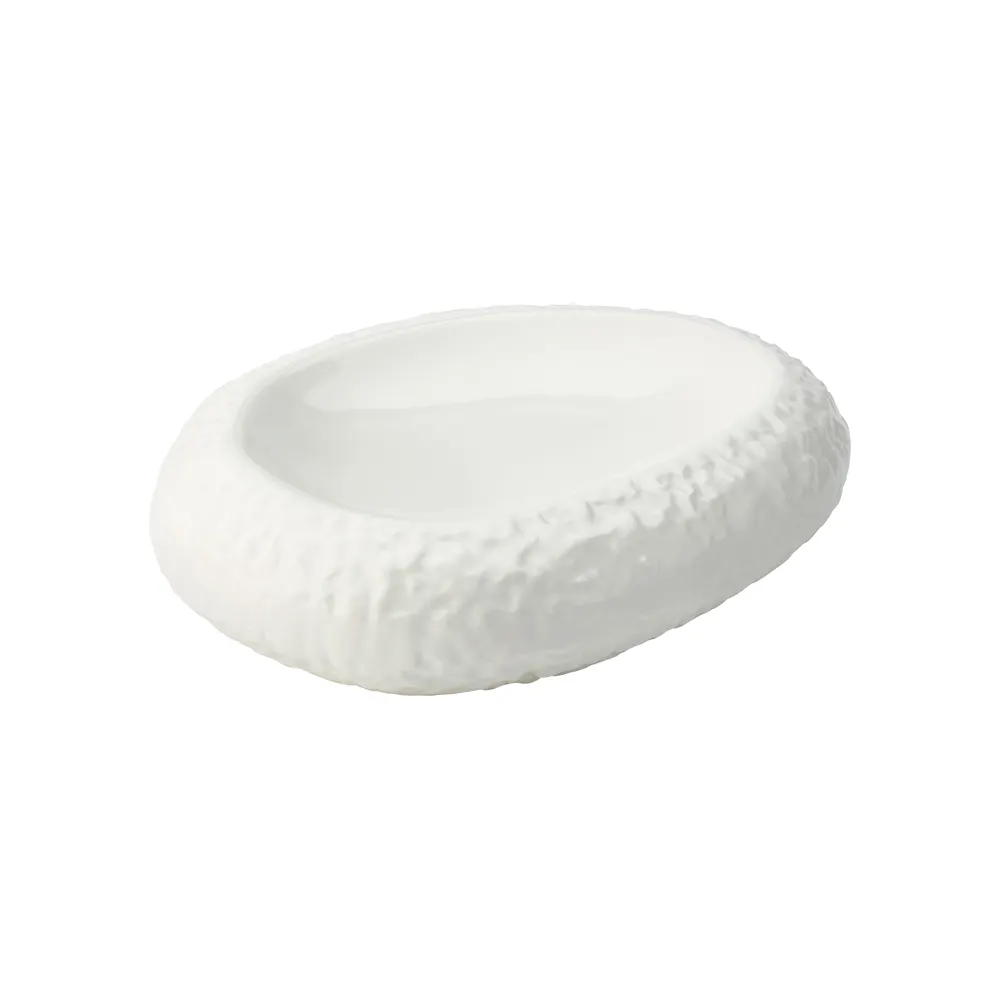 Steelite UCT6802 China Plate – Free‑Form White Porcelain, 7.125" x 9.125", Utopia Lyra - 6/Case