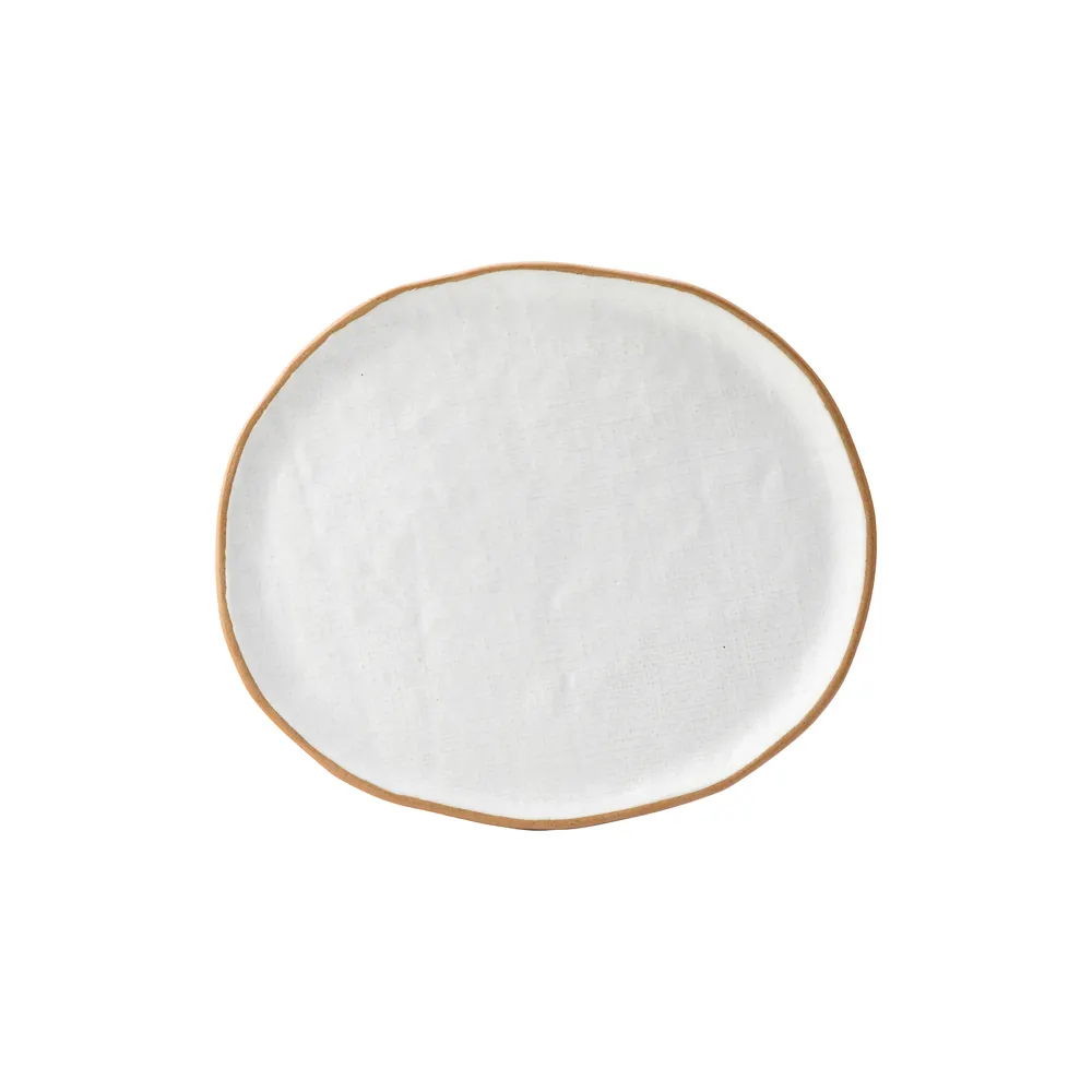 Steelite UCT7141 Oval White Porcelain Plate, 11.5" x 10.0" Porcelain - 18/Case