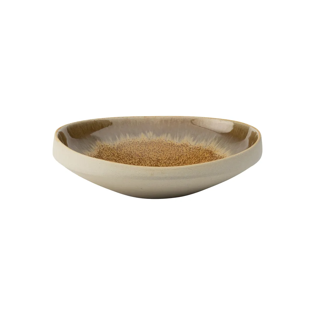 Steelite UCT7701 9" Round Brown Porcelain Dinner Plate, Utopia Enigma Design - 18/Case