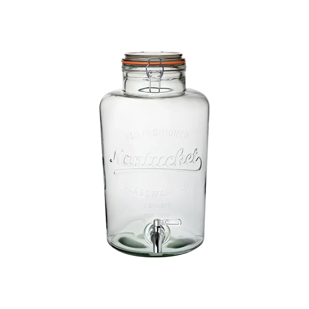 Steelite UR90030 Drink Dispenser, 9‑Quart Clear Glass, 8.31"×8.67"×8.86", 2‑3 Gal Bowl, No Base