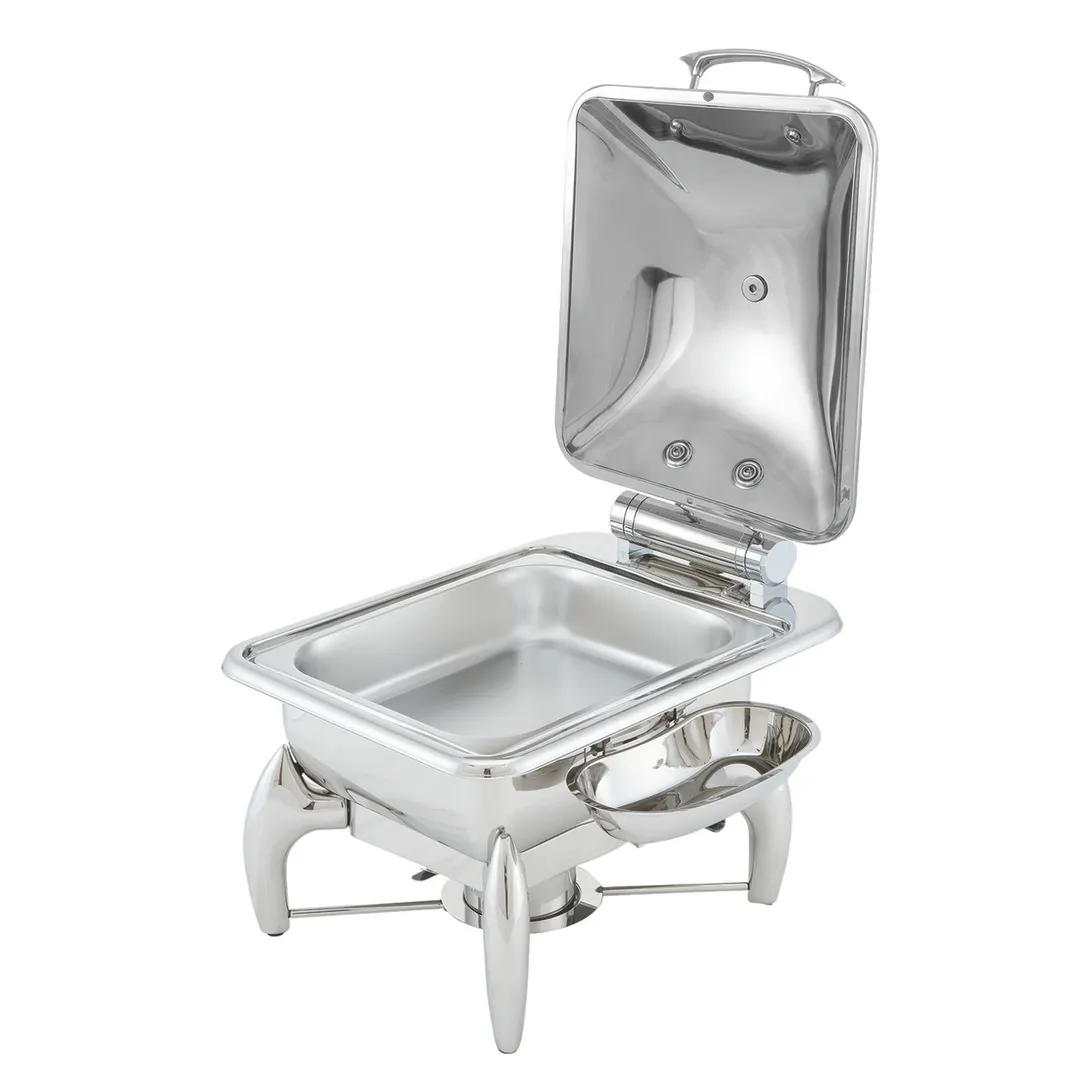 Steelite WLWI35LML 4-Qt Rectangular Chafing Dish Kit Hinged Lid Stainless Steel Induction Ready