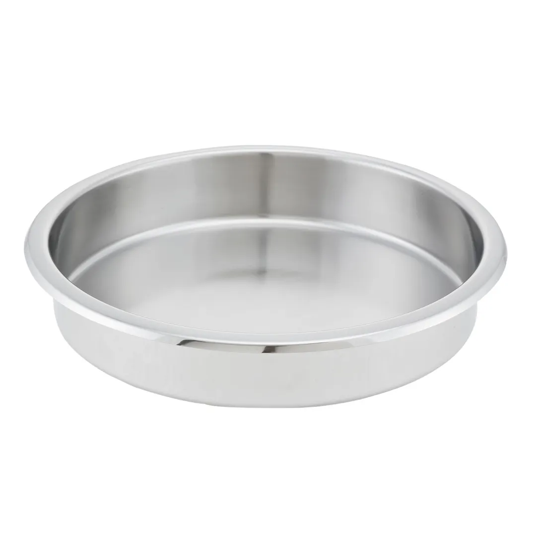 Steelite WLWI608 Chafer Pan, 15-1/4" Dia x 2-1/2" Depth, 5-8 Qt, Stainless Steel - 8/Case