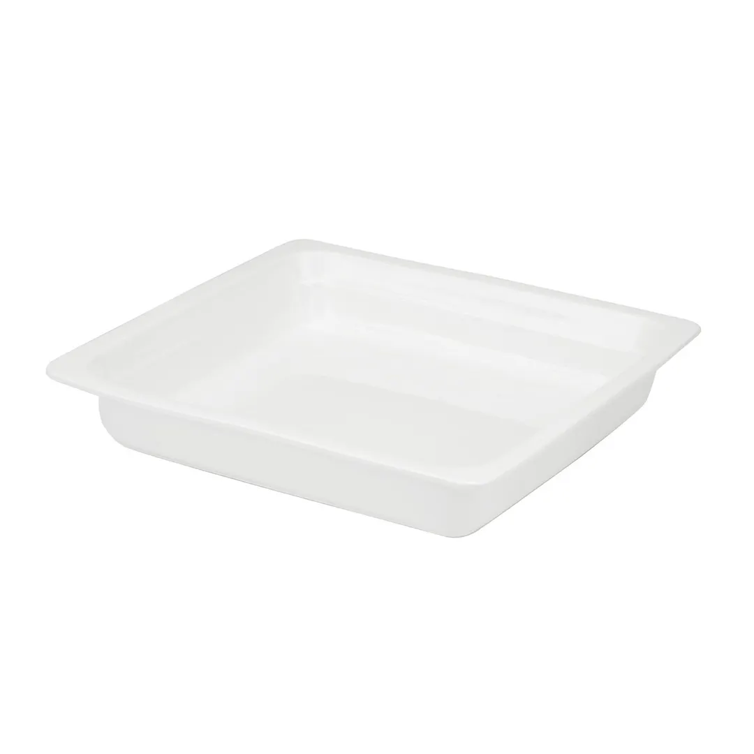 Steelite WLWI9P Chafer Insert, Rectangular 8qt Porcelain Pan, 21" x 12-3/4" x 2-1/2" Case - 4/Case