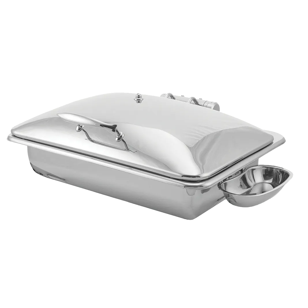 Steelite WLWI9UMT 8-Qt Rect. Chafing Dish, 23 3/4" x 18 1/2" x 10 1/2", Stainless, Lid, Induction
