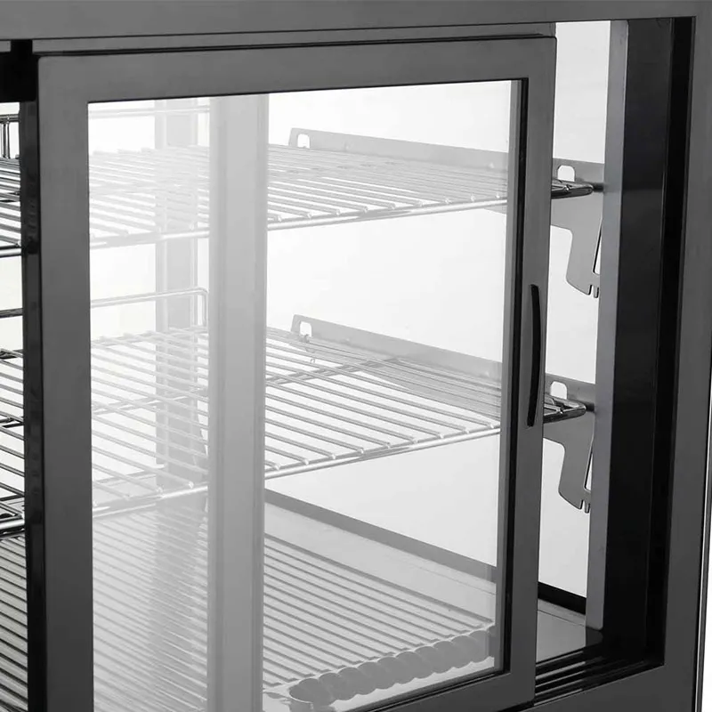 Marchia MDC120-ST 27" Countertop Display Case, 4.25 Cu Ft, Glass Doors, 2 Shelves, 33°‑54.6°F, R290