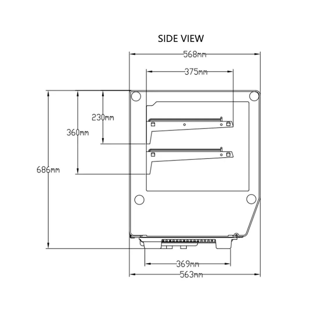 Marchia MDC120-ST 27" Countertop Display Case, 4.25 Cu Ft, Glass Doors, 2 Shelves, 33°‑54.6°F, R290