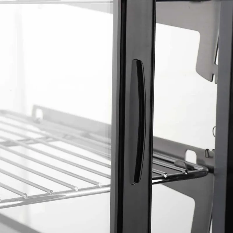 Marchia MDC160-ST Refrigerated Case, 36" Wide, 5.7 cu ft, Black, Doors, Shelves, 33°‑54°F Temp, R290