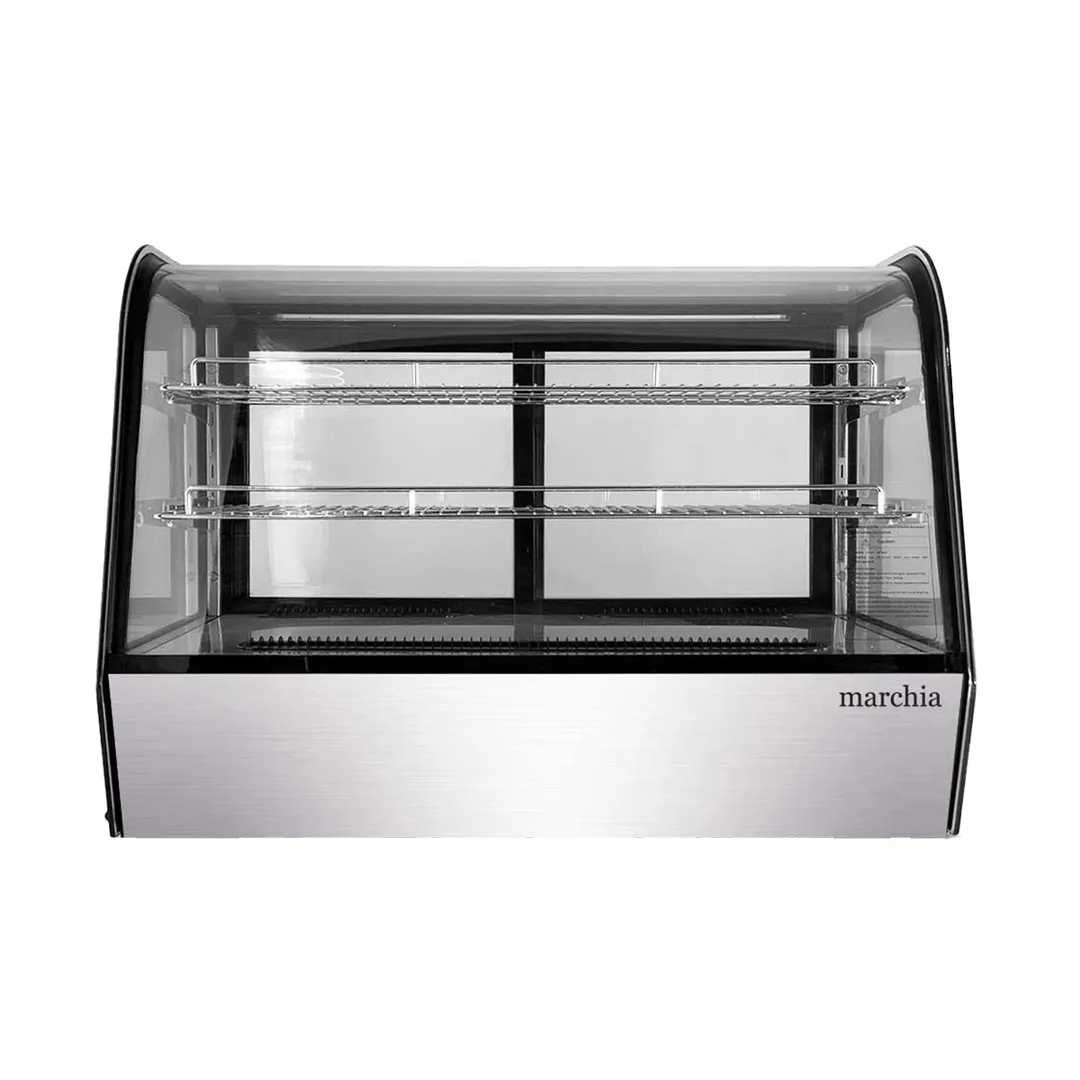 Marchia MDC161 Refrigerated Display, 34-3/4" Black, 5.7 cu ft, Sliding Glass Doors, 2 Shelves
