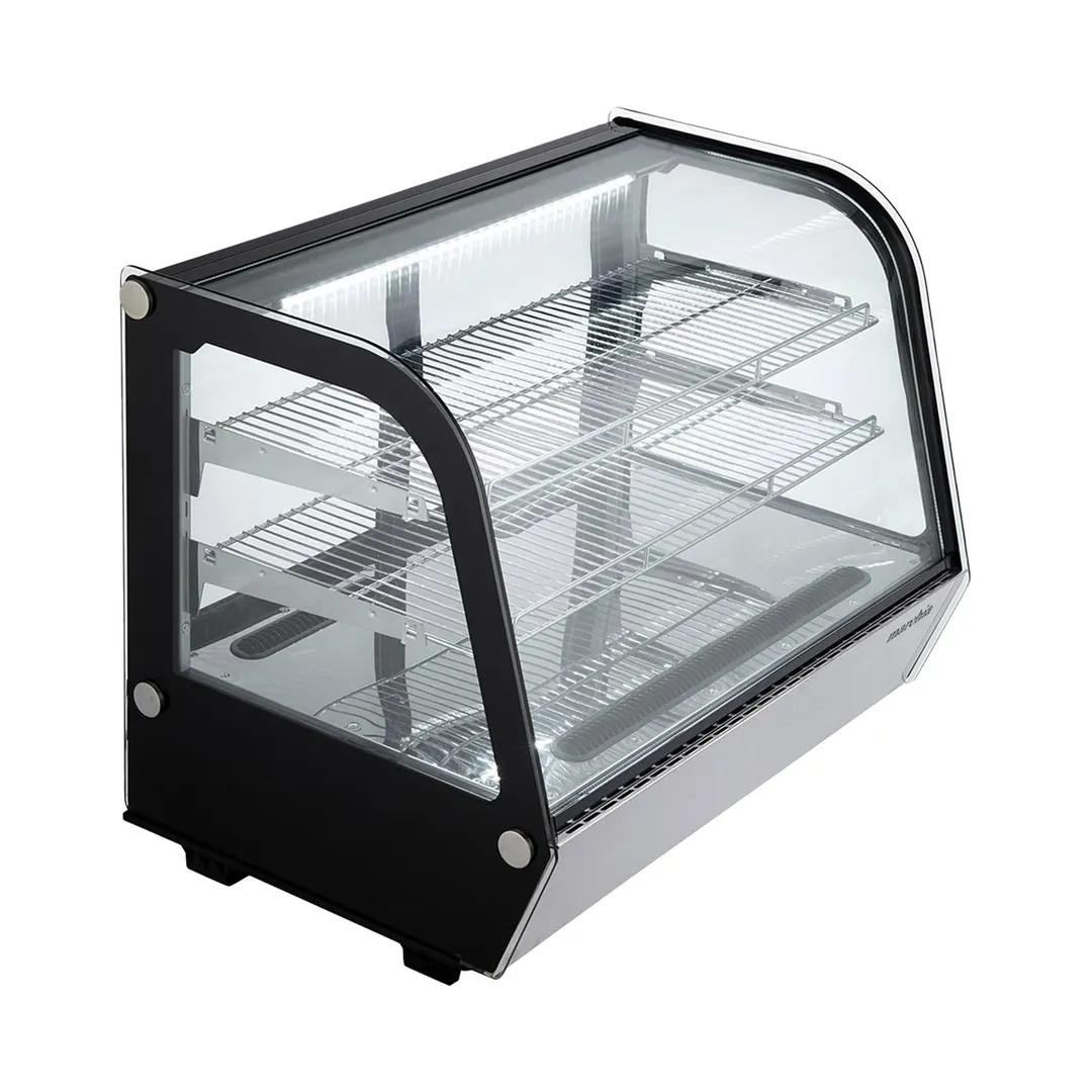 Marchia MDC161 Refrigerated Display, 34-3/4" Black, 5.7 cu ft, Sliding Glass Doors, 2 Shelves