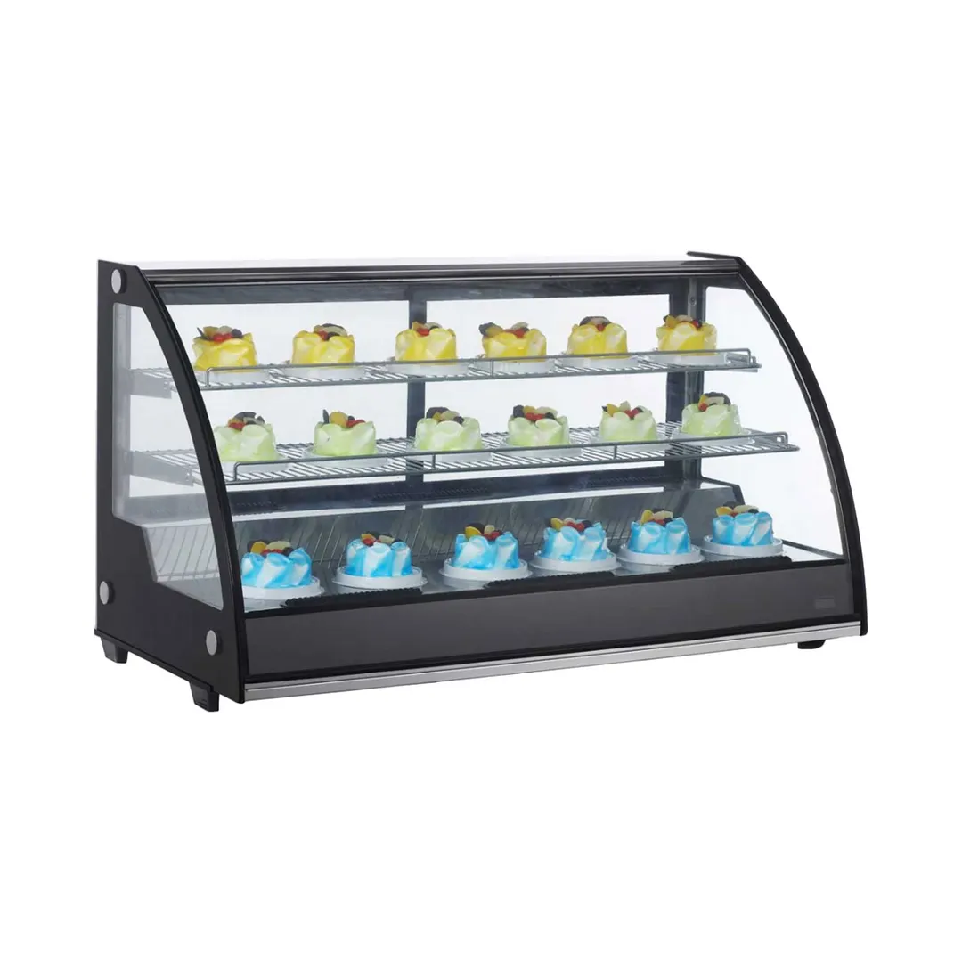 Marchia MDC201 Countertop Display Case, 47-7/8" Width, 7.1 cu ft, Sliding Doors, Shelves, 375W 110V