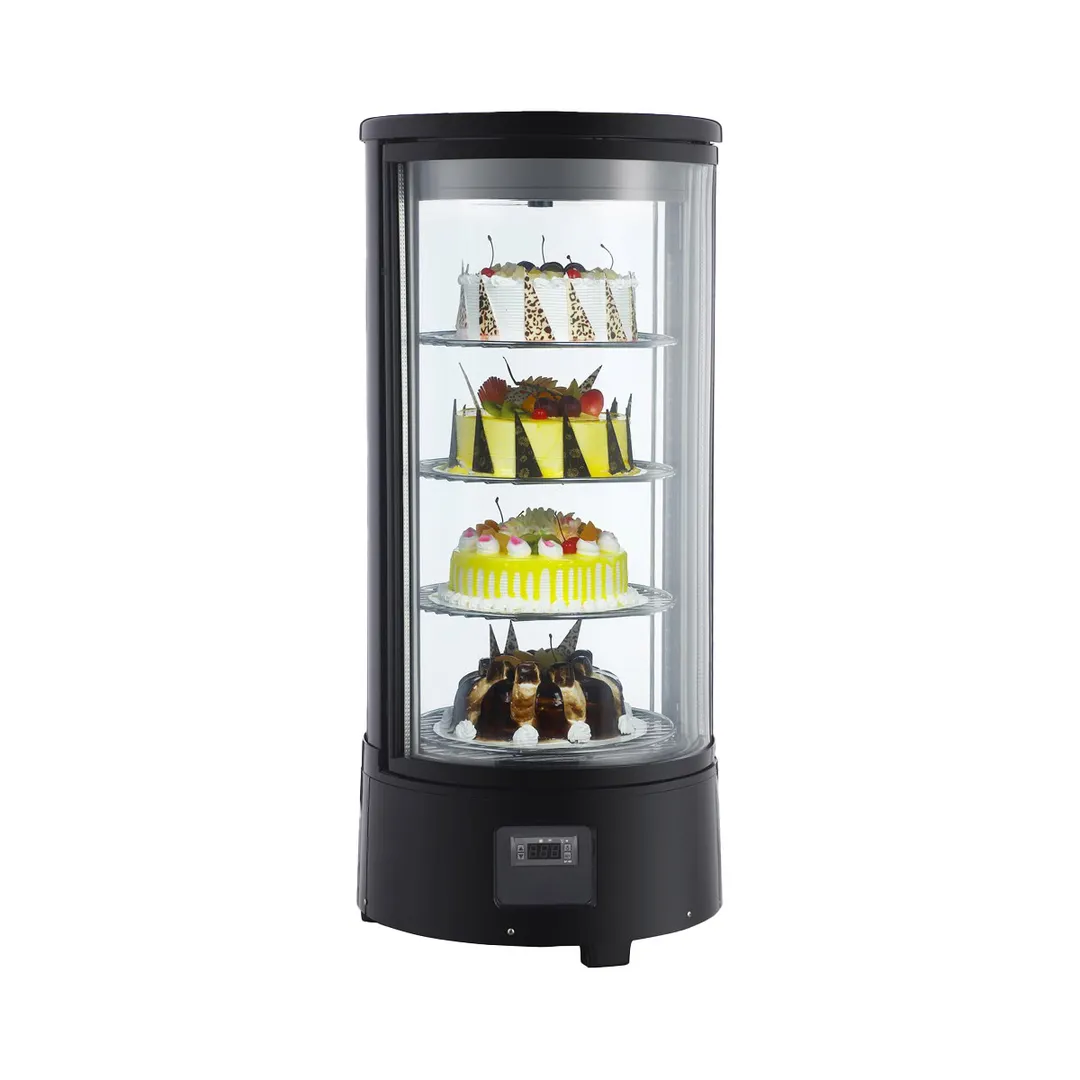 Marchia MDCR78 Countertop Display Case, Rotating, 17-11/16" Width, 2.5 cu ft, Digital Temp Control