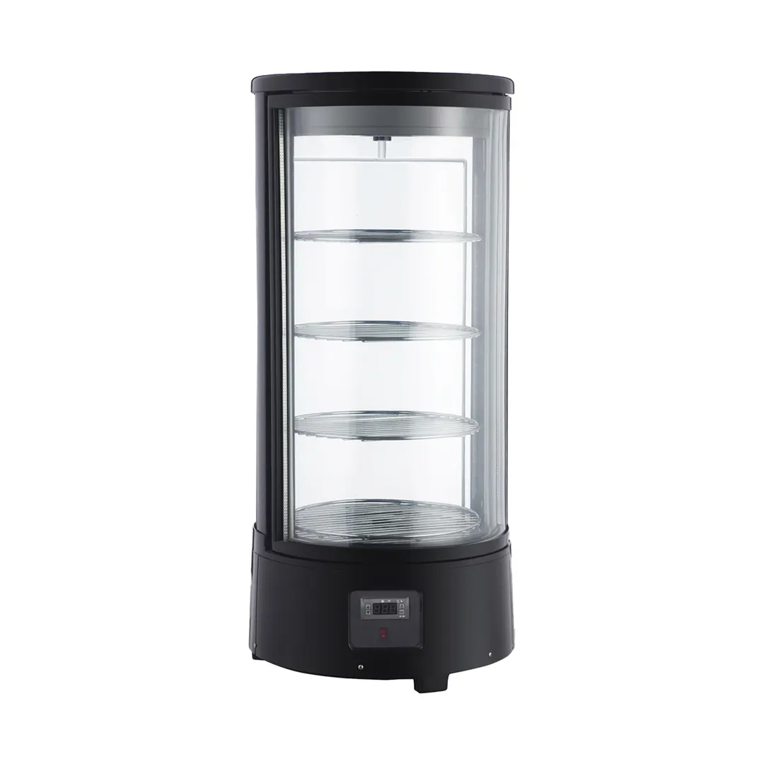 Marchia MDCR78 Countertop Display Case, Rotating, 17-11/16" Width, 2.5 cu ft, Digital Temp Control