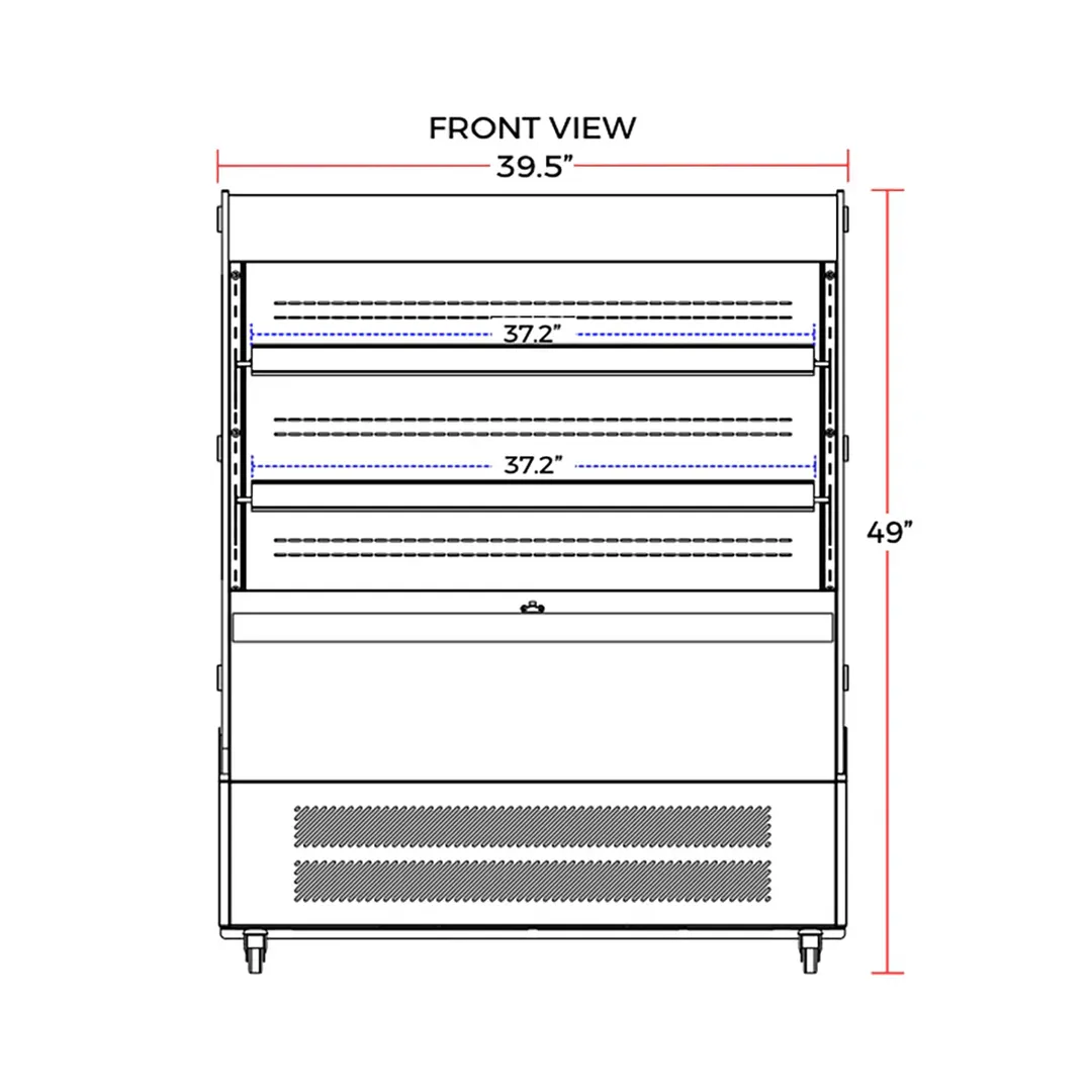 Marchia MDS200 39"  Grab-N-Go Open Air Merchandiser, Self Contained, 2 Shelves, 7 cu. ft.