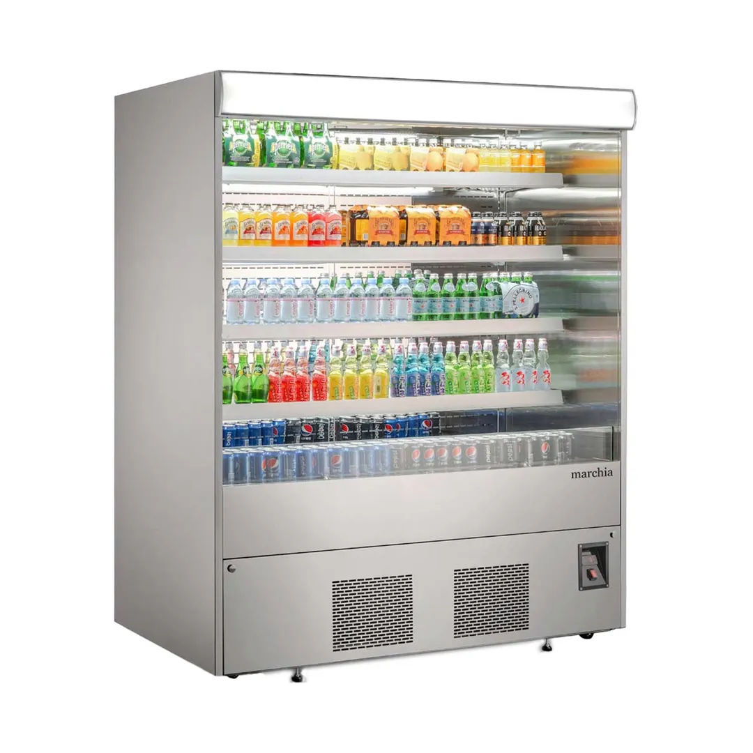 Marchia MDS72 72" Grab-N-Go Open Air Merchandiser, Self Contained, 4 Shelves, 37 cu. ft.