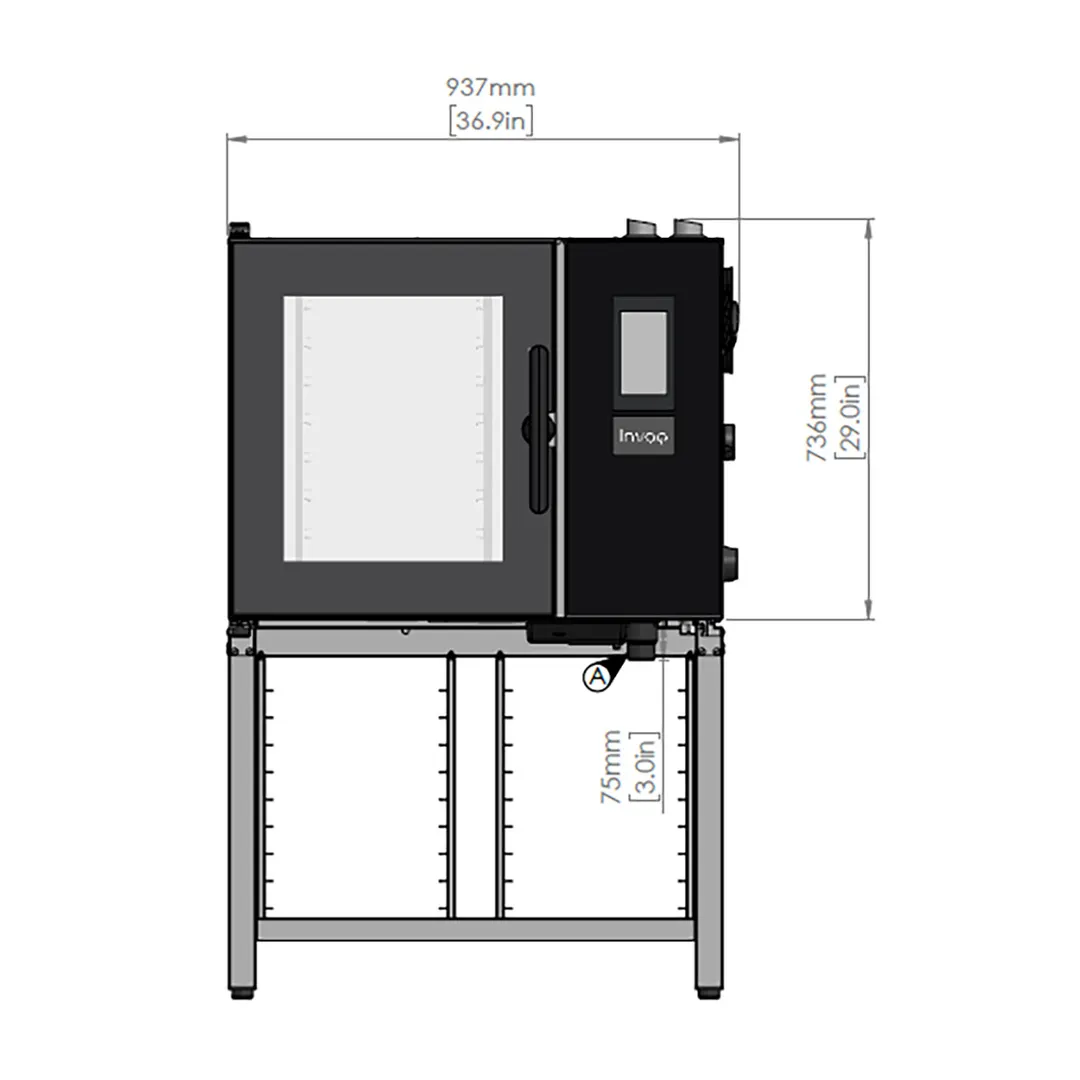 Blodgett INVOQ 61BE-PT Full Size 7 Pan Electric Combi Oven w/ Touchscreen , Boiler Steam, 208/240V