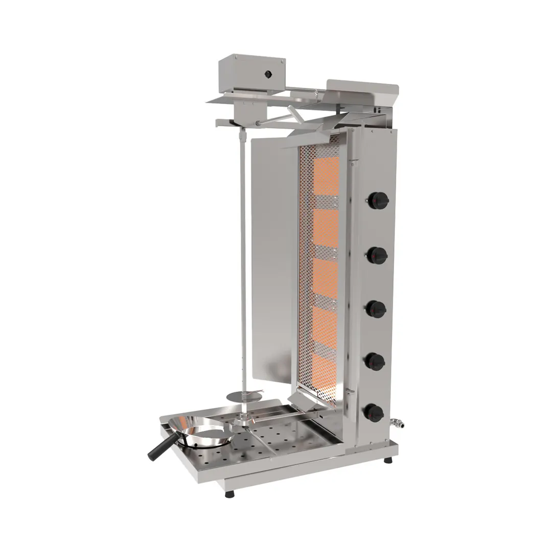 Inoksan PDG105MN 52" Gas Doner Kebab/ Gyro Machine,  212 Lbs, (5) Double Burners, 51.180 BTU