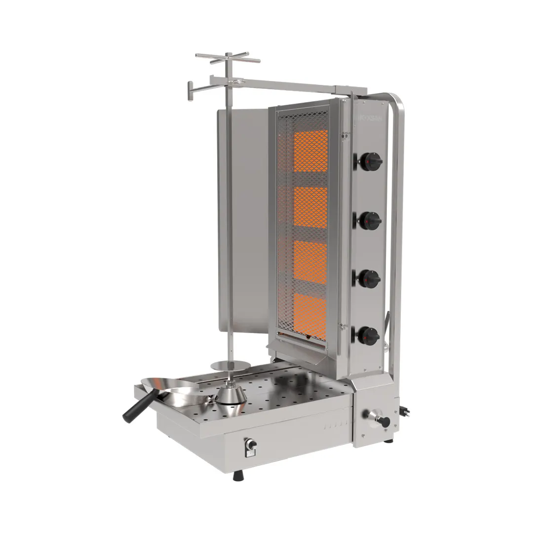 Inoksan PDG114MN 43" Gas Doner Kebab/ Gyro Machine, 165 Lbs, (4) Double Burners, 40.945 BTU