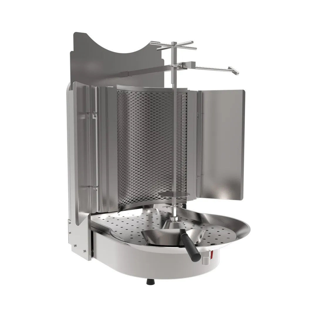 Inoksan PDG300NR 35" Gas Gyro Machine w/ Robax Glass, 132 Lbs, 6 Burners, 46.800 BTU