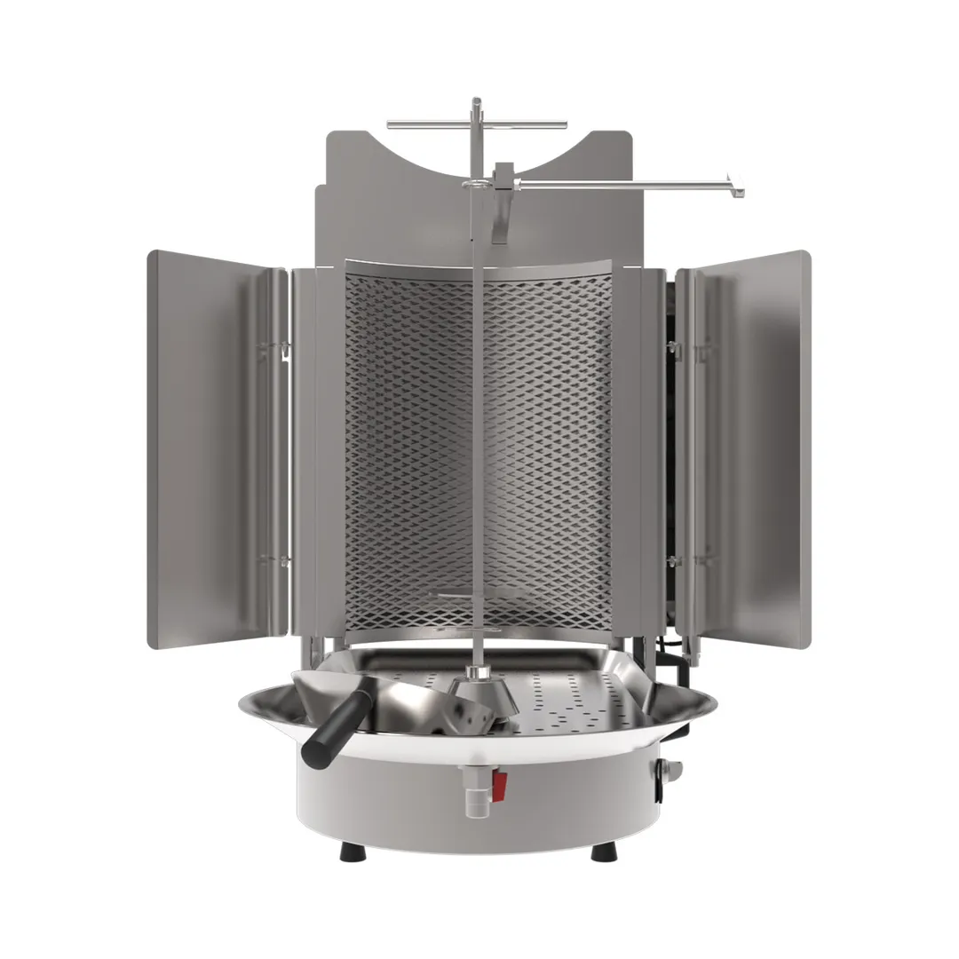 Inoksan PDG300NR 35" Gas Gyro Machine w/ Robax Glass, 132 Lbs, 6 Burners, 46.800 BTU