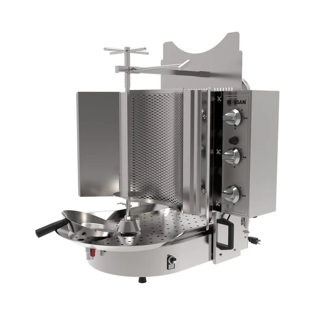 Inoksan PDG300NR 35" Gas Gyro Machine w/ Robax Glass, 132 Lbs, 6 Burners, 46.800 BTU