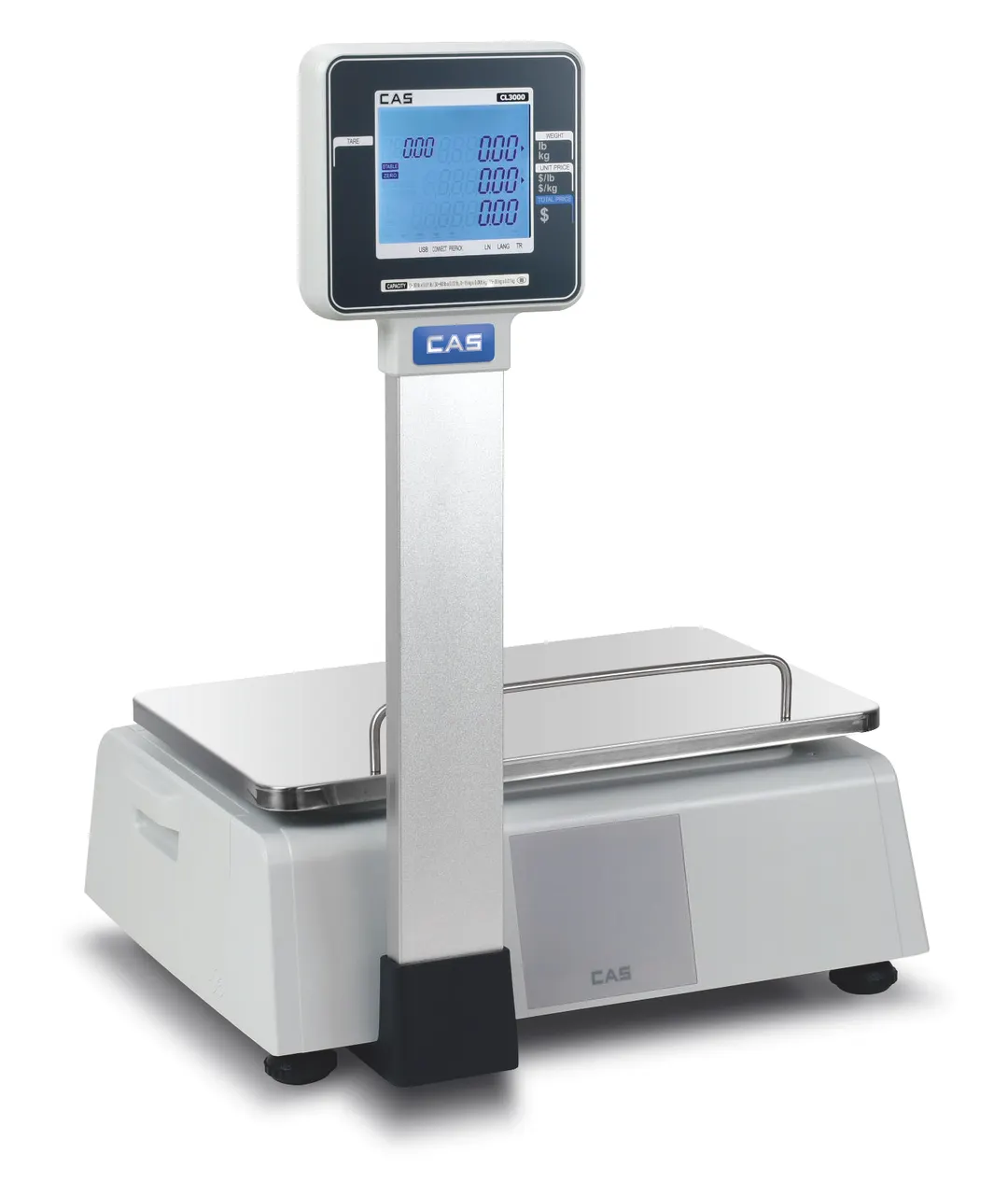 Penn Scale CL3000-P30W Label Printing Pole Scale, 30 lb Capacity, 15"x9" Platform, NTEP Certified, Ethernet